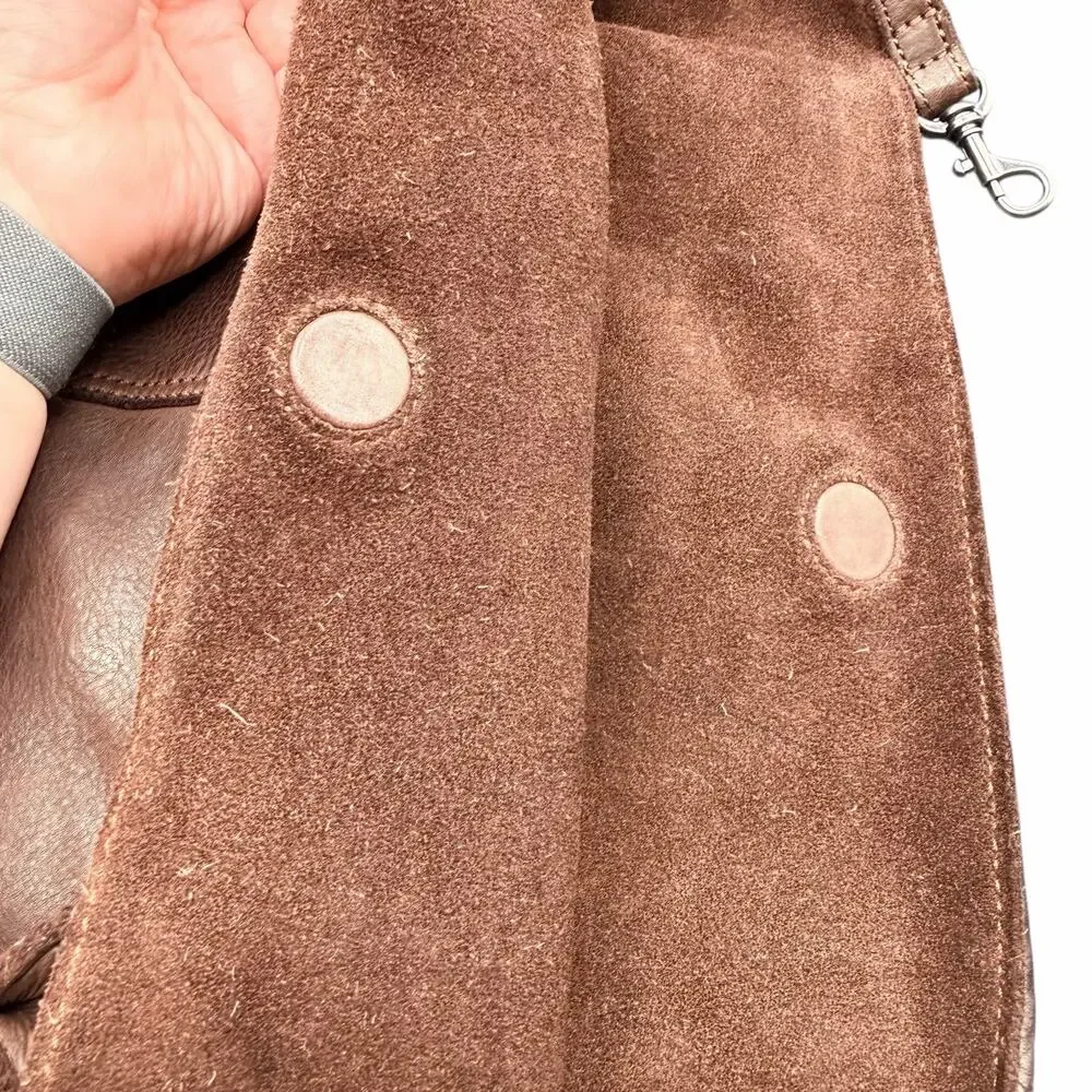 Harbour 2nd Brown Woven Leather Tote Shoulder Bag Anchor Charm